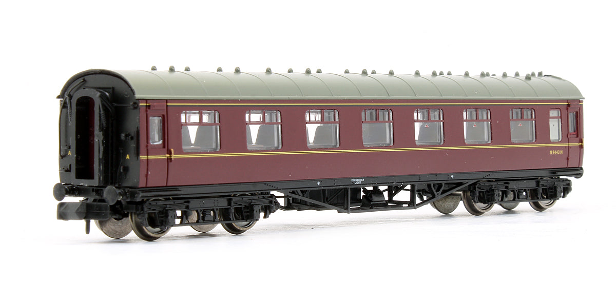 Pre-Owned Stanier Vestibule Second BR Maroon Coach 'M9443M'