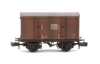 Custom Weathered Set of 3 BR 12T Vanwide Ventilated Vans, BR Bauxite (Early) Earle's Cement