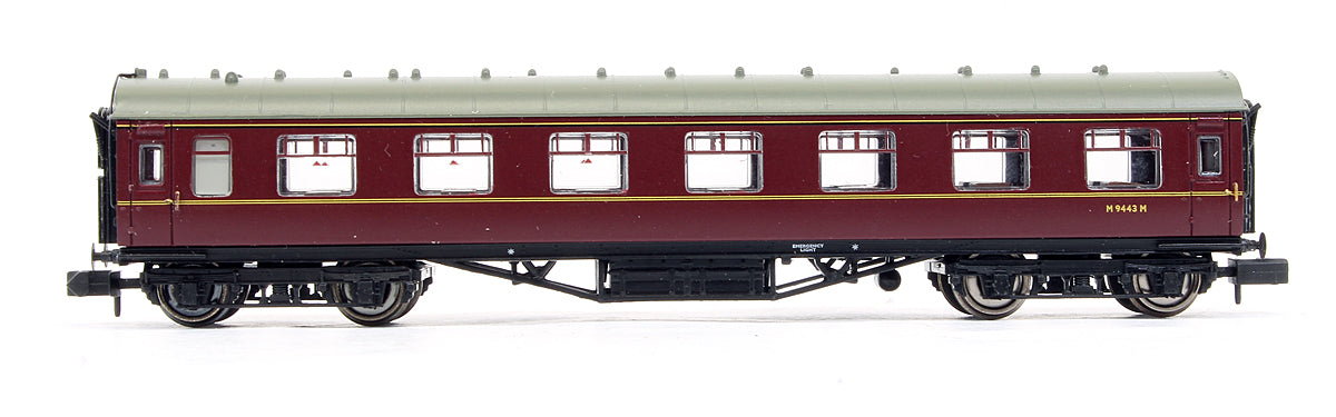Pre-Owned Stanier Vestibule Second BR Maroon Coach 'M9443M'