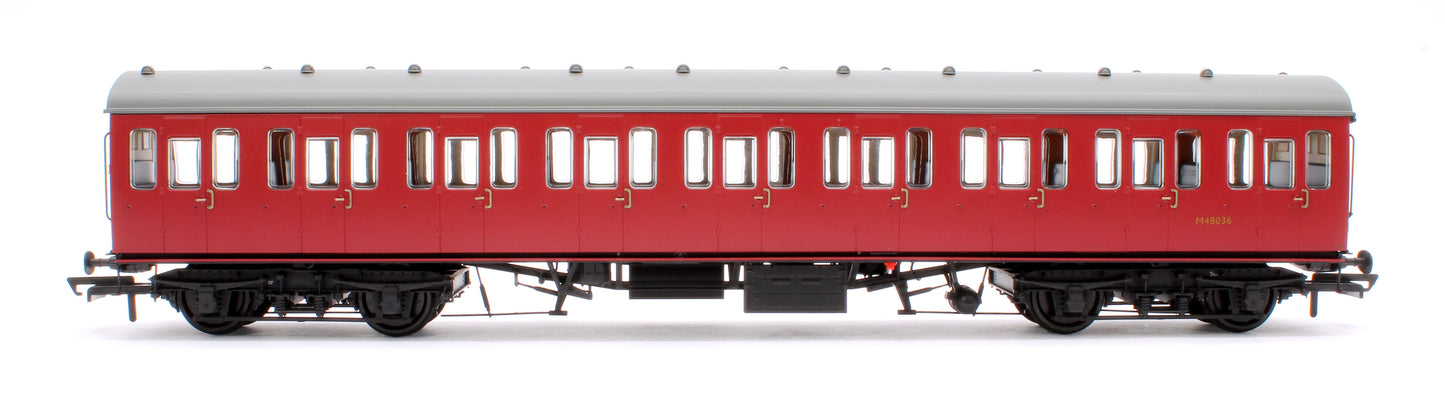 BR Mk1 57' Non-Gangway Coach - TO - BR Carmine Red: M48036