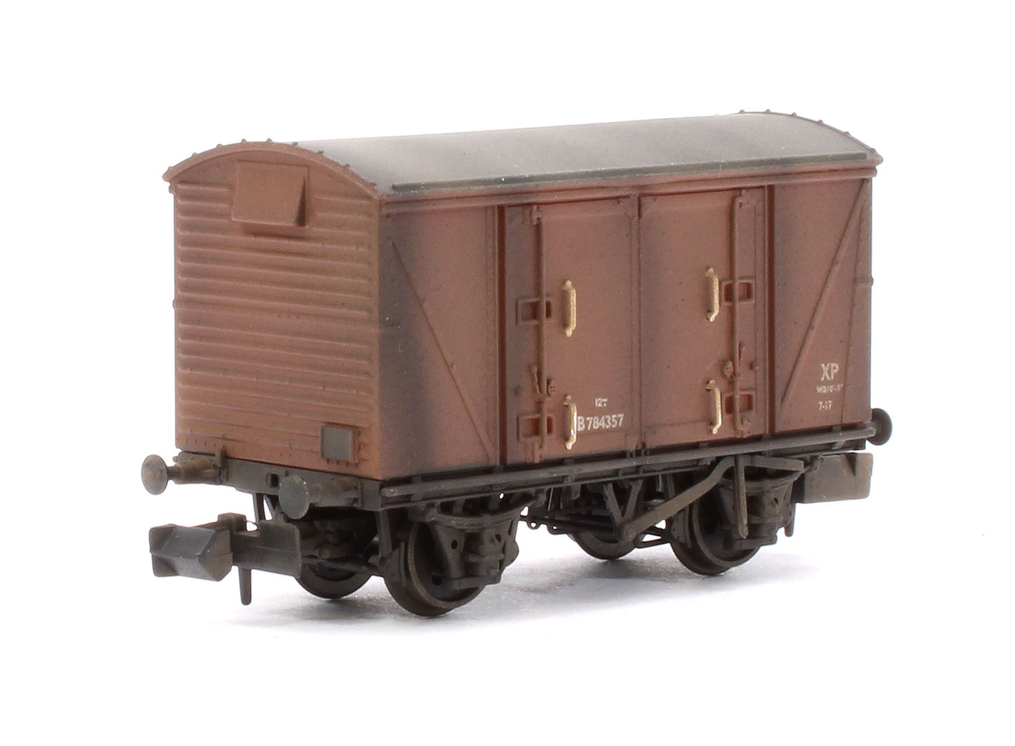 Custom Weathered Set of 3 BR 12T Vanwide Ventilated Vans, BR Bauxite (Early)