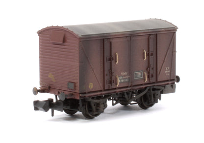 Custom Weathered Set of 3 BR 12T Vanwide Ventilated Vans, BR Freight Brown VMV XP