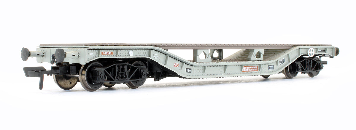 Pre-Owned Warwell Wagon 50T With Diamond Frame Bogies DM748343 BR Grey With Bolster Deck Conversion