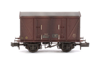 Custom Weathered Set of 3 BR 12T Vanwide Ventilated Vans, BR Freight Brown VMV XP