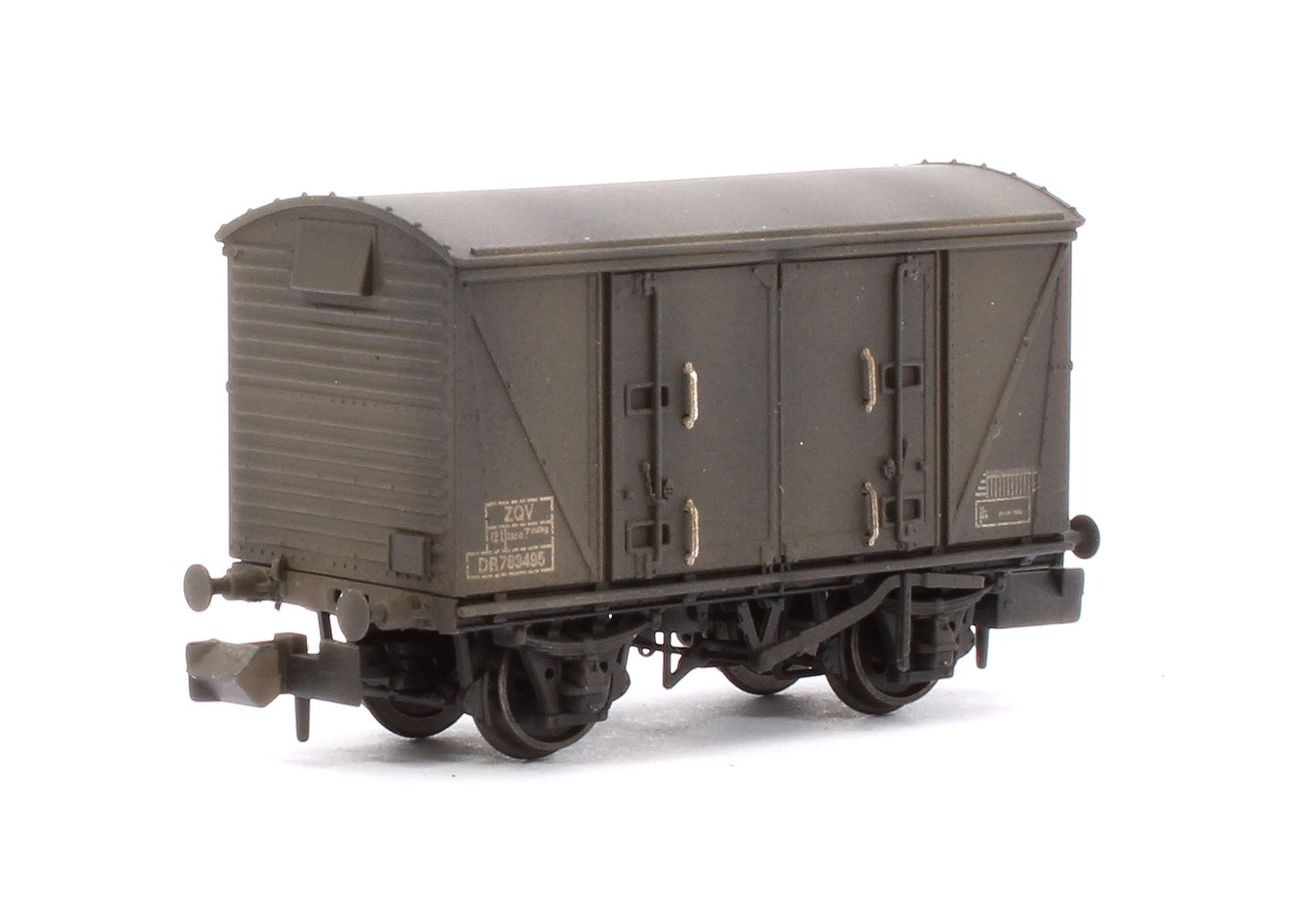 Custom Weathered Set of 3 BR 12T Vanwide Ventilated Vans, BR Departmental Olive Green VQV