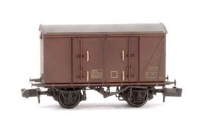 Custom Weathered Set of 3 BR 12T Vanwide Ventilated Vans, BR Freight Brown VEV