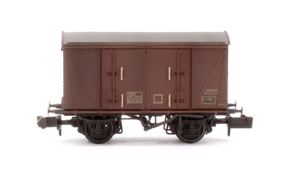 Custom Weathered Set of 3 BR 12T Vanwide Ventilated Vans, BR Freight Brown VEV