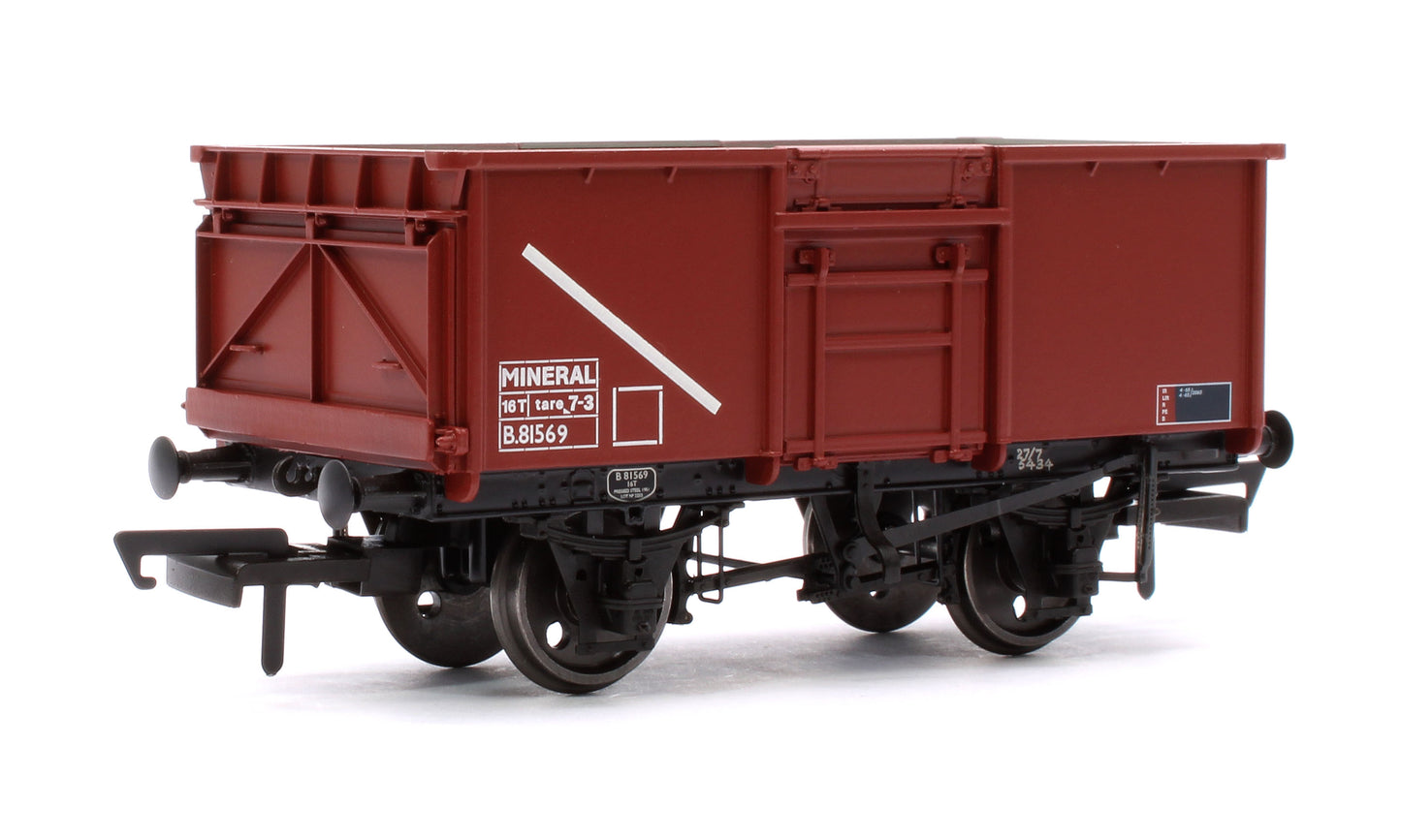 BR 16T Mineral - 1/108 - BR Freight Grey (Pre-TOPS COAL 16) Triple Pack - Pack D