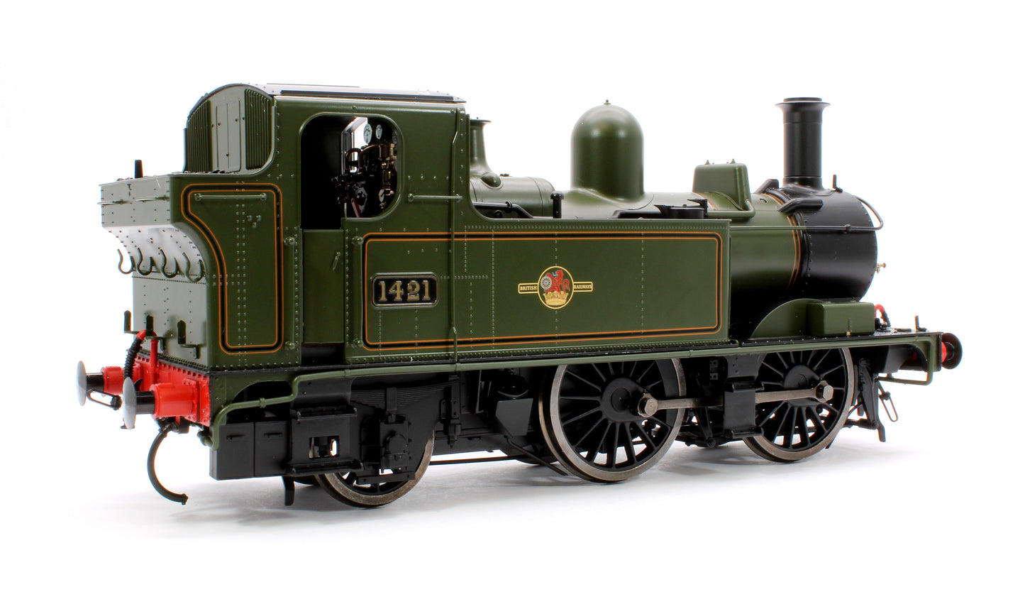 14xx Class BR Lined Green Late Crest 1421 - DCC Fitted