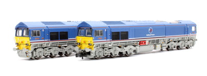 Class 59/2 National Power Twin Pack First and Last 59201 & 59206 Diesel Locomotives