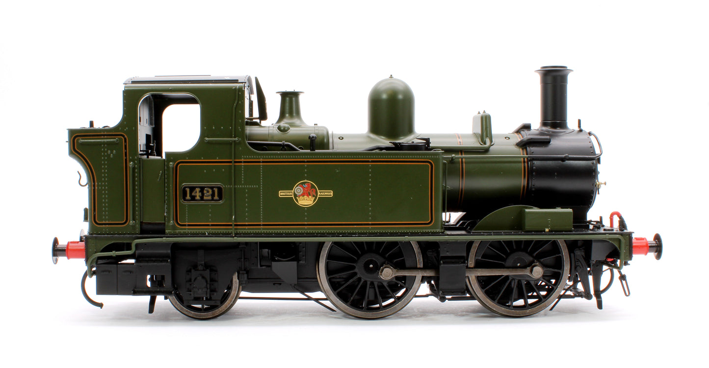 14xx Class BR Lined Green Late Crest 1421 - DCC Fitted