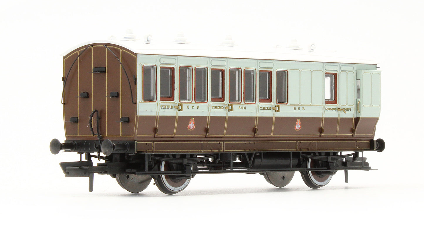 Pre-Owned Hattons Originals Genesis Pack of 4 coaches (4BT, 4T, 6CL, 6BT) in GCR French Grey and brown