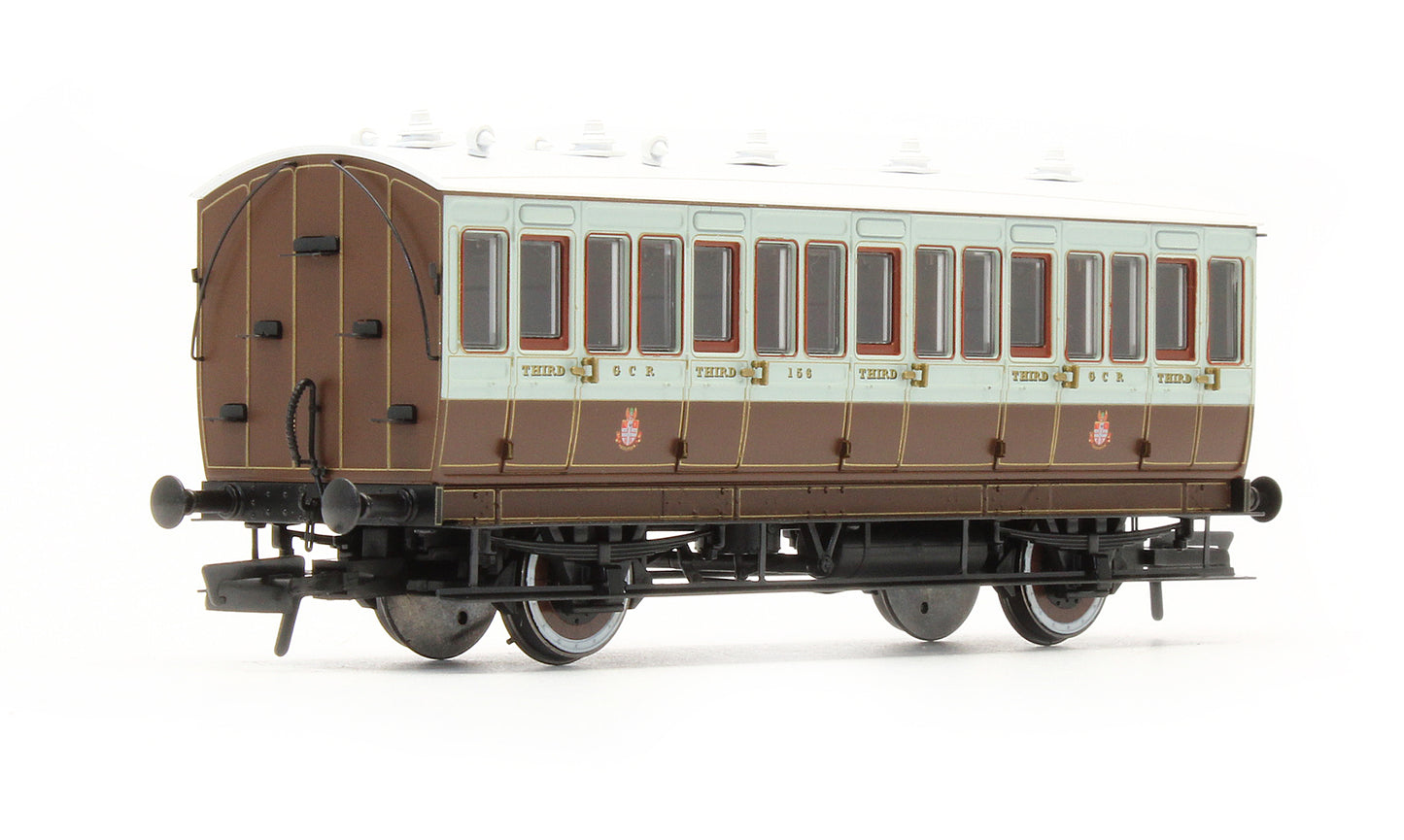 Pre-Owned Hattons Originals Genesis Pack of 4 coaches (4BT, 4T, 6CL, 6BT) in GCR French Grey and brown