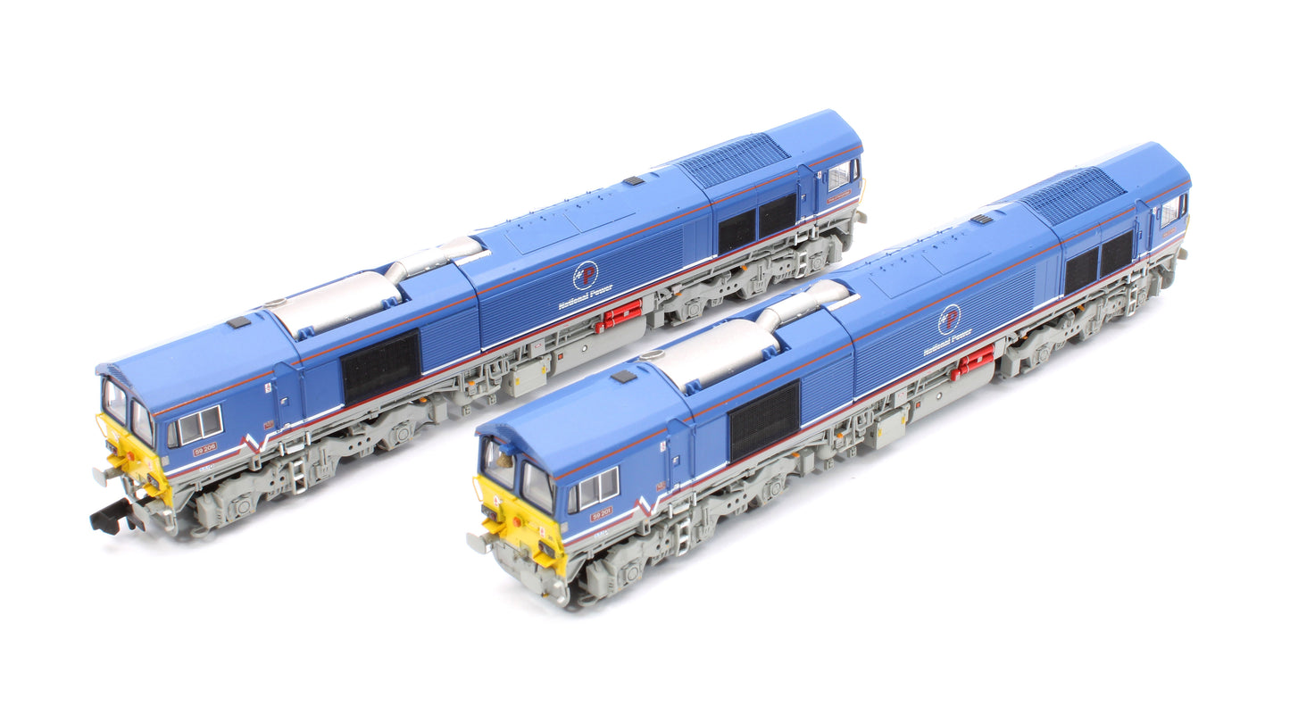 Class 59/2 National Power Twin Pack First and Last 59201 & 59206 Diesel Locomotives