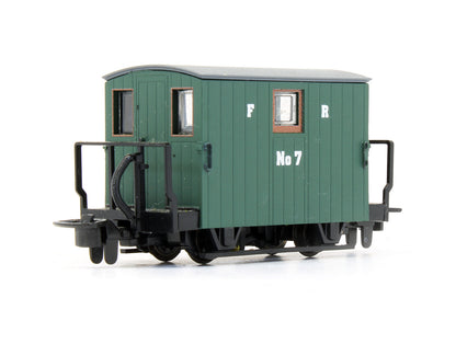 Pre-Owned 4 Wheel Ffestiniog Railway Two Balcony Brake Van Green No.7