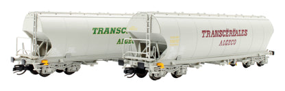 Pre-Owned HN9758 Set Of 2 SNCF 4-Axle Silo Wagons "Transcéréales Algeco"