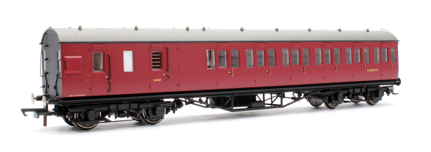 Pre-Owned Non-Corridor Third Class Brake Coach BR Crimson (Ex-LMS) No.M20770M