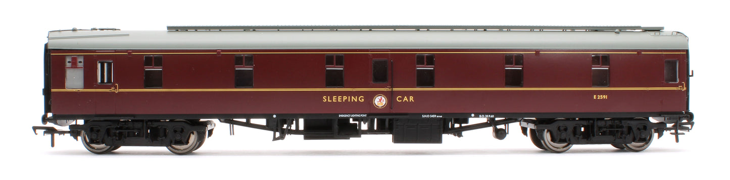 Pre-Owned BR Maroon MK1 2nd Class Sleeper Coach 'E2591'