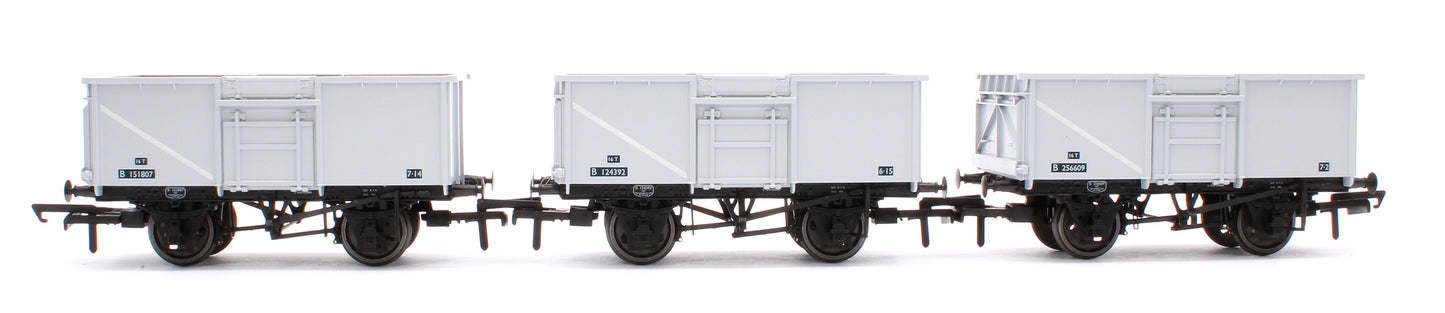 BR 16T Mineral - 1/108 - BR Freight Grey (Original text on black panels) Triple Pack - Pack B