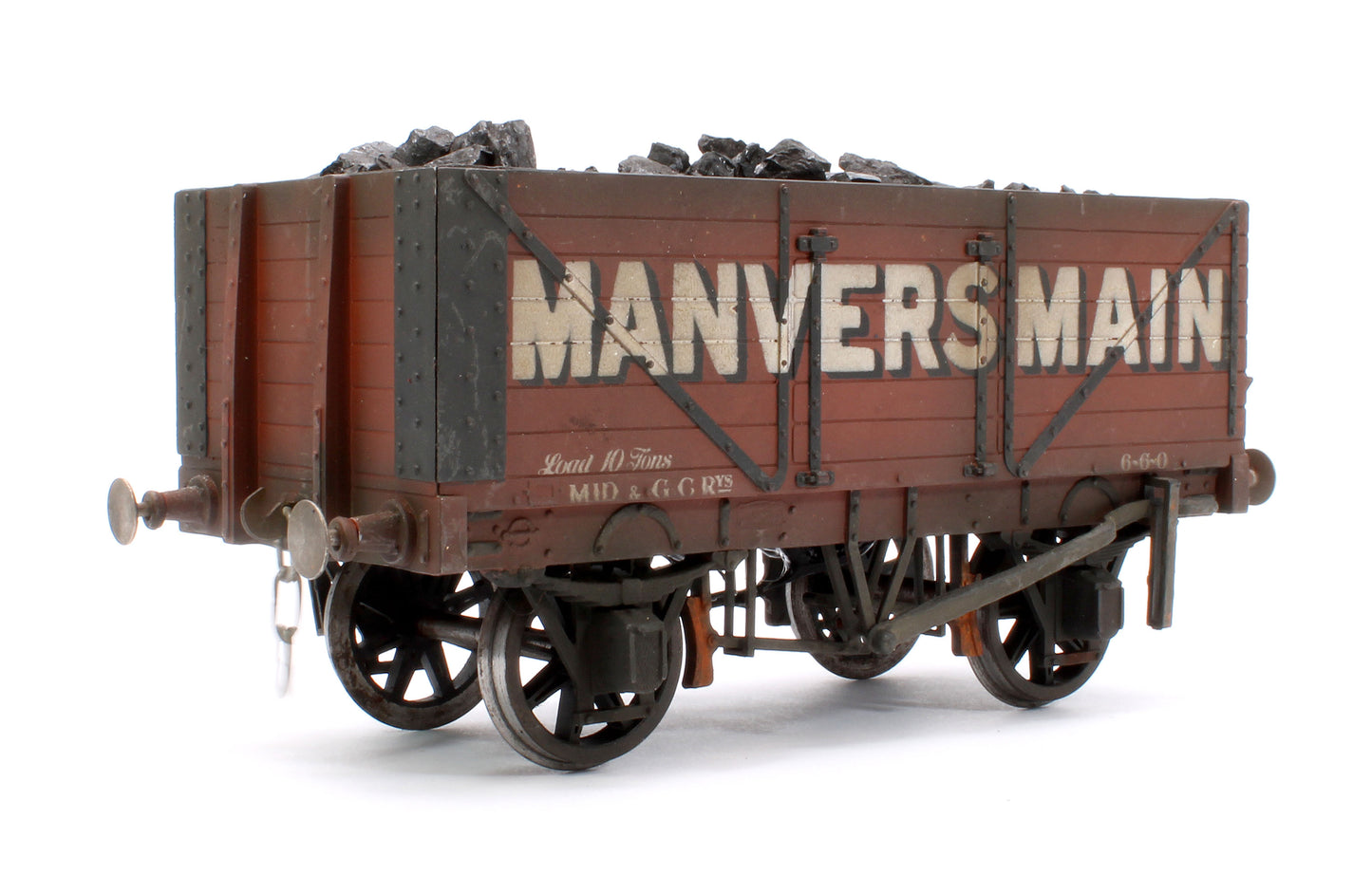 Pre-Owned Kit Built 7 Plank Wagon 'Manversmain' Unnumbered (Unboxed) - Weathered