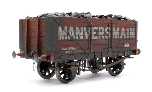 Pre-Owned Kit Built 7 Plank Wagon 'Manversmain' No.99 (Unboxed) - Weathered
