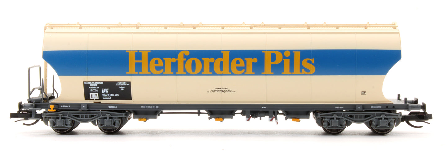 Pre-Owned Set of 2 DB 4-axle silo wagons "Herforder Pils"
