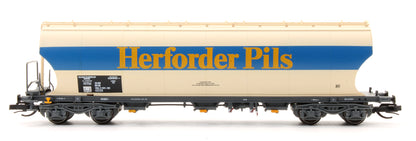 Pre-Owned Set of 2 DB 4-axle silo wagons "Herforder Pils"