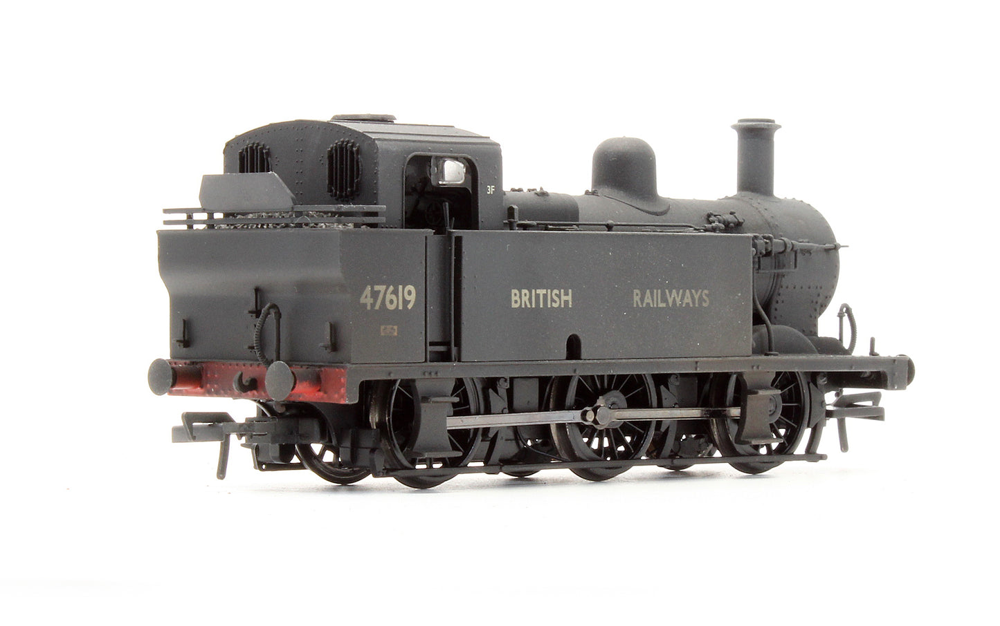 Pre-Owned Fowler Class 3F Jinty 47619 British Railways Black Steam Locomotive - DCC Fitted - Custom Weathered