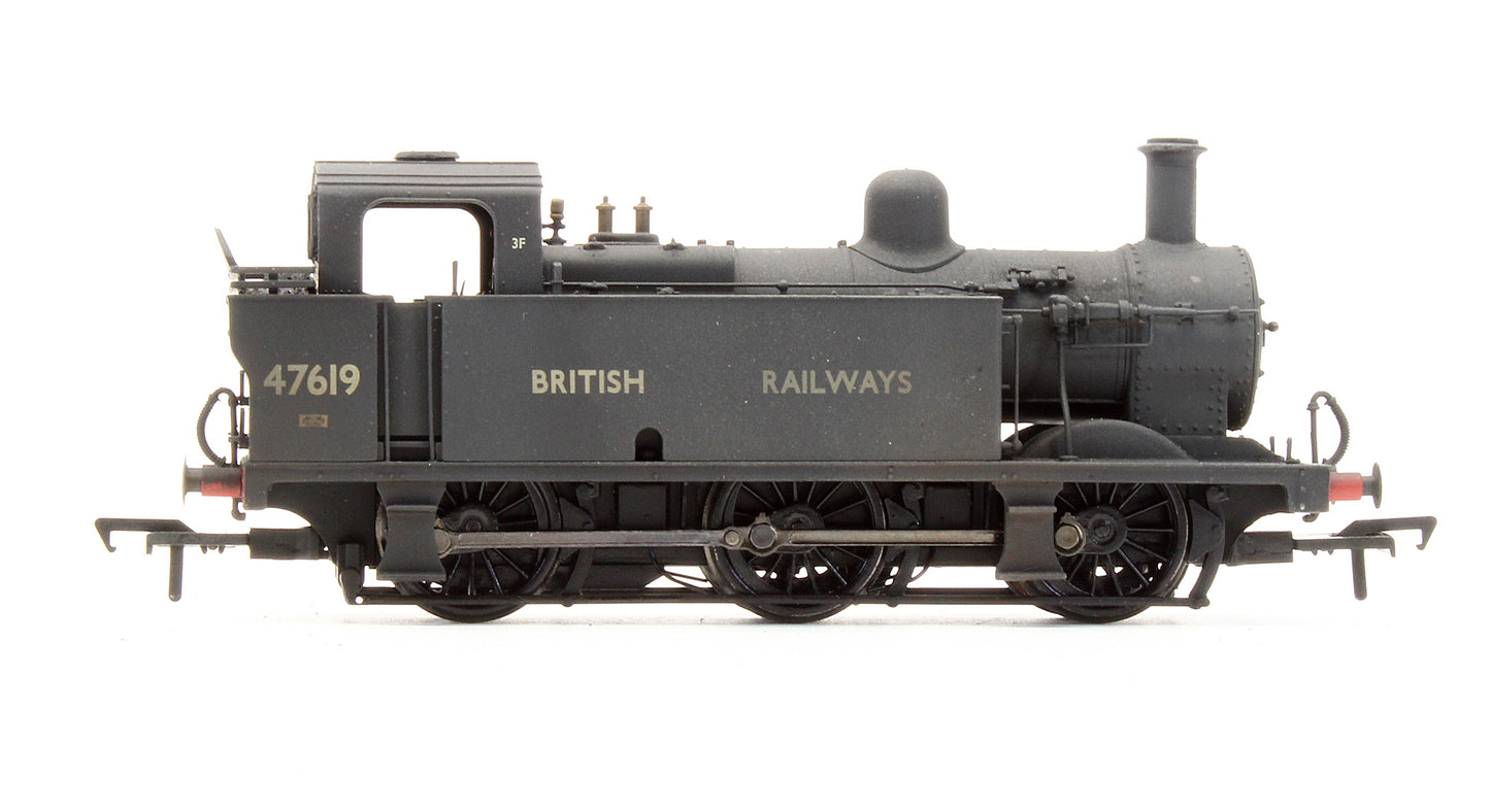 Pre-Owned Fowler Class 3F Jinty 47619 British Railways Black Steam Locomotive - DCC Fitted - Custom Weathered