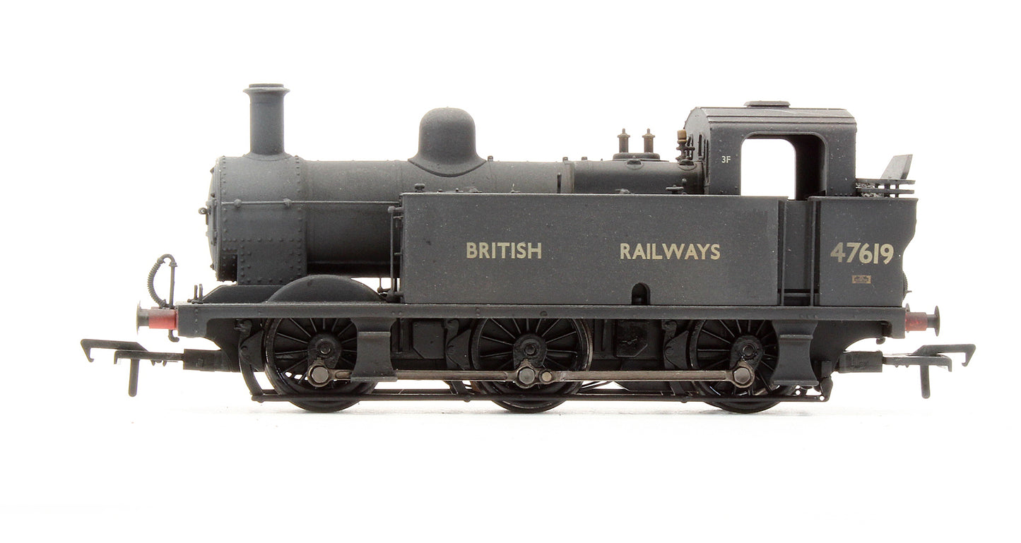 Pre-Owned Fowler Class 3F Jinty 47619 British Railways Black Steam Locomotive - DCC Fitted - Custom Weathered