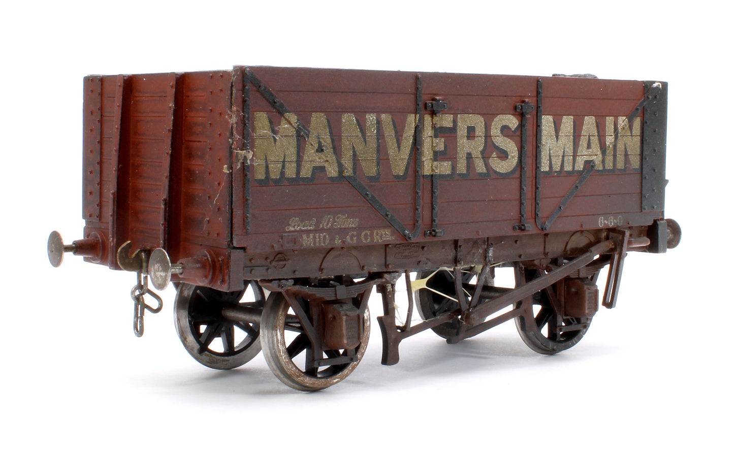 Pre-Owned Kit Built 7 Plank Wagon 'Manversmain' Unnumbered (Unboxed) - Weathered