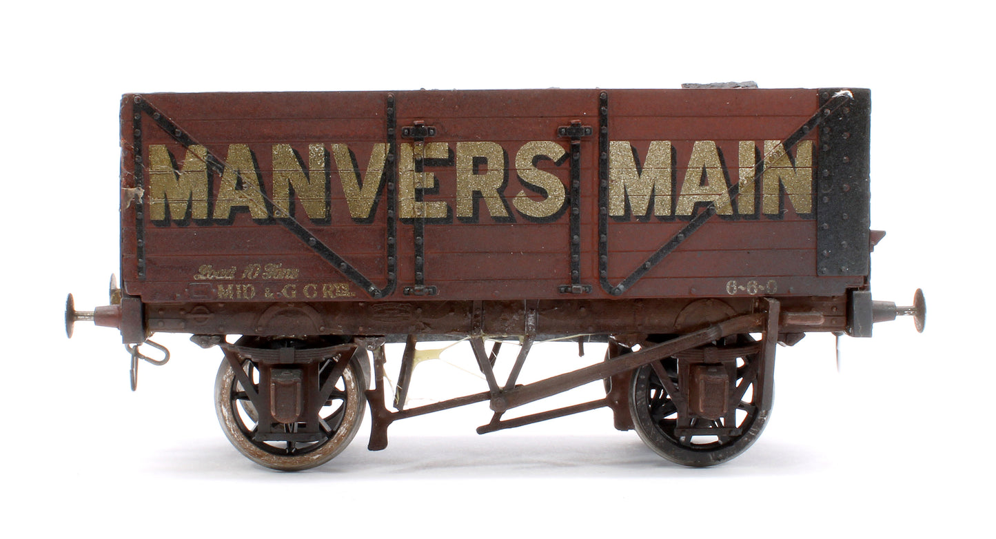 Pre-Owned Kit Built 7 Plank Wagon 'Manversmain' Unnumbered (Unboxed) - Weathered