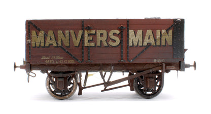 Pre-Owned Kit Built 7 Plank Wagon 'Manversmain' Unnumbered (Unboxed) - Weathered