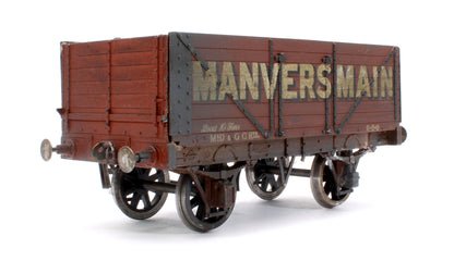 Pre-Owned Kit Built 7 Plank Wagon 'Manversmain' Unnumbered (Unboxed) - Weathered
