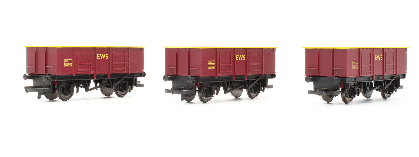 Pre-Owned RailRoad Set Of 3 EWS Open Coal Wagons