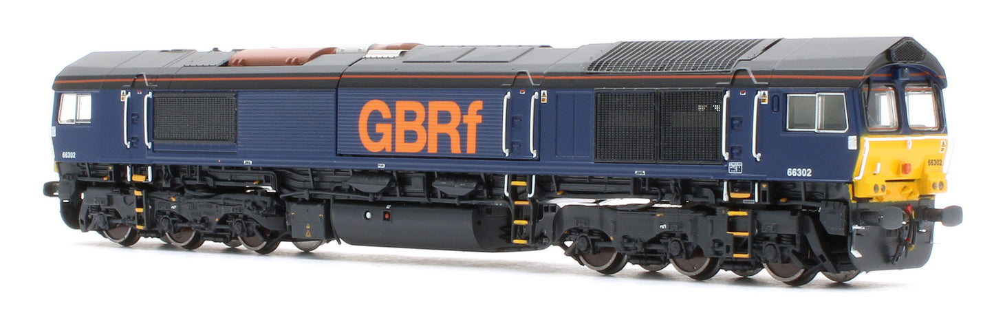 RT-N66-DRG-302DCC Class 66 66302 GBRf (ex-DRS Plain) Diesel Locomotive - DCC Sound