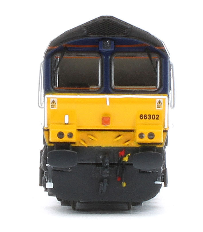 RT-N66-DRG-302DCC Class 66 66302 GBRf (ex-DRS Plain) Diesel Locomotive - DCC Sound