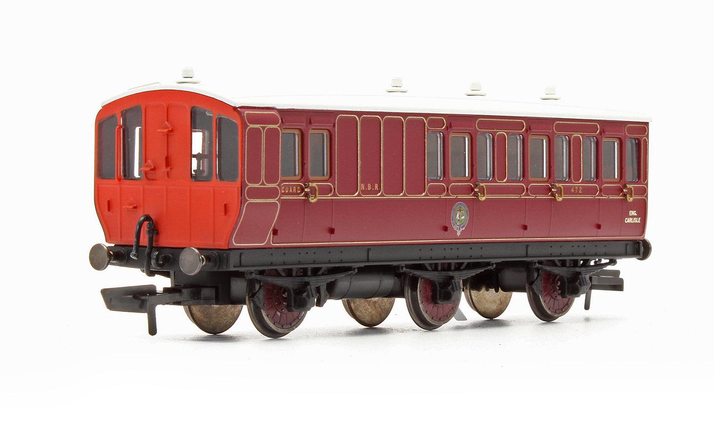 Pre-Owned NBR 6 Wheel Coach Unclassed (Brake 3rd) Coach No.472 (Fitted Lights)