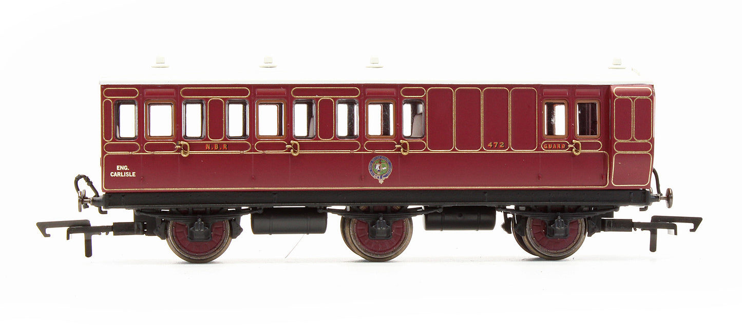 Pre-Owned NBR 6 Wheel Coach Unclassed (Brake 3rd) Coach No.472 (Fitted Lights)