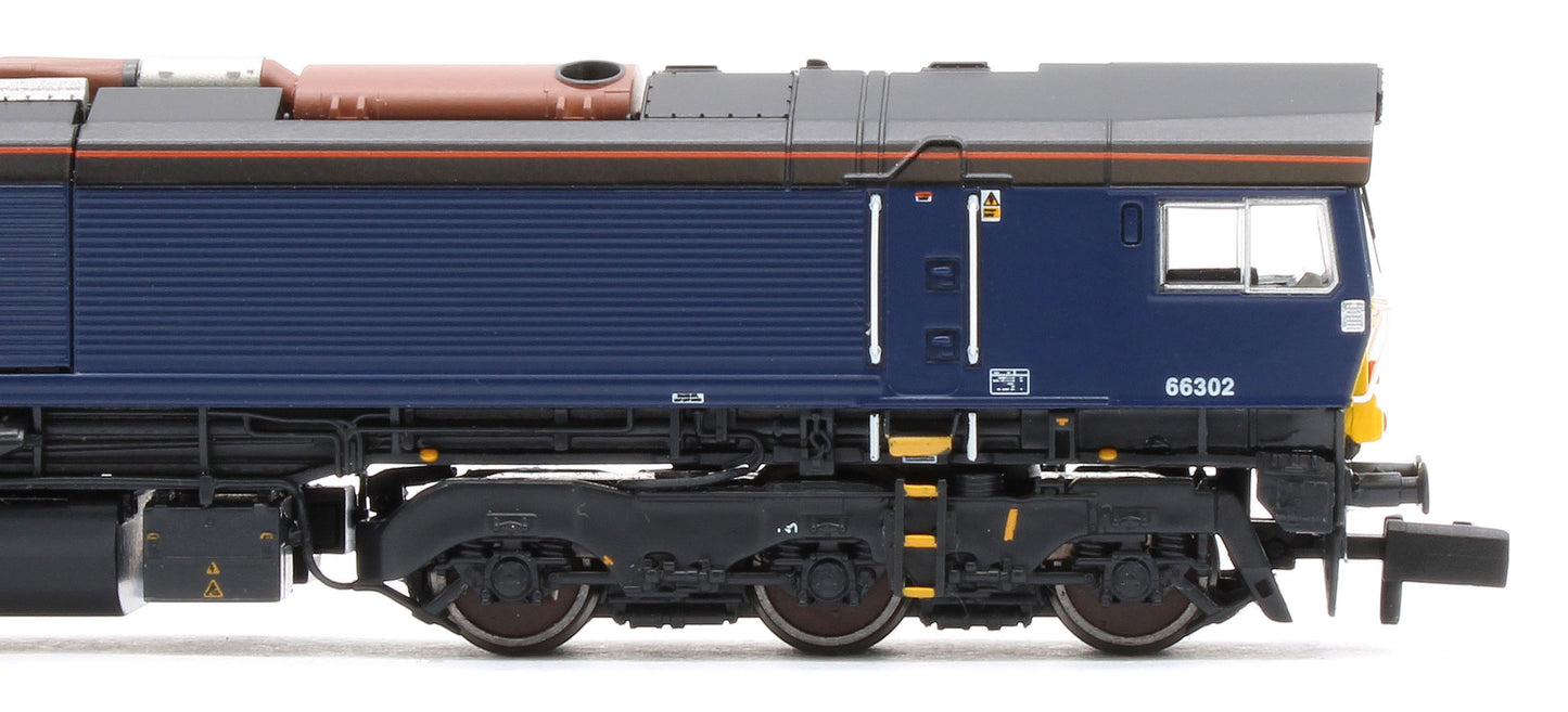 RT-N66-DRG-302DCC Class 66 66302 GBRf (ex-DRS Plain) Diesel Locomotive - DCC Sound