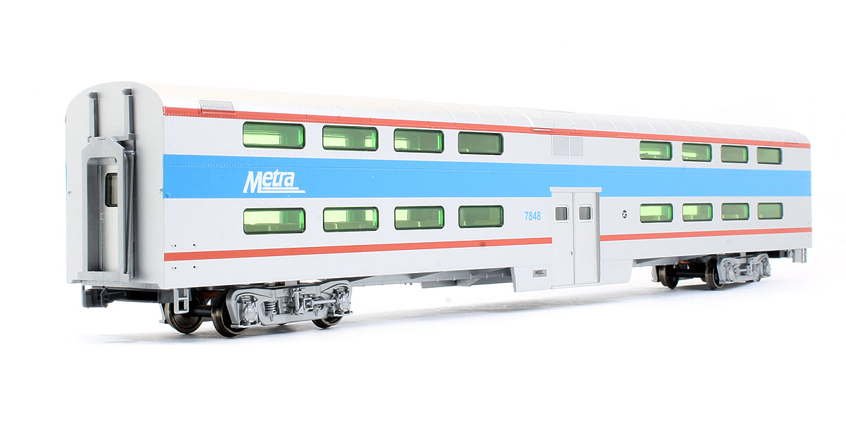 Pre-Owned Bi Level Passenger 4 Window Coach Chicago Metra #7848