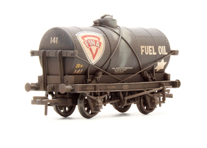 Pre-Owned 14 Ton Tank Wagon 'Fina' Black No.141 - Custom Weathered