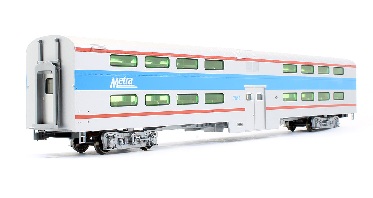 Pre-Owned Bi Level Passenger 4 Window Coach Chicago Metra #7848