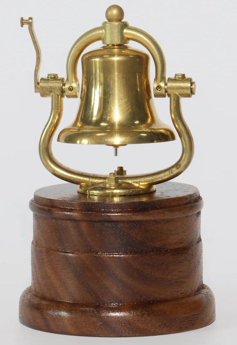 0132F008OE Replica Locomotive Bell Plain Brass
