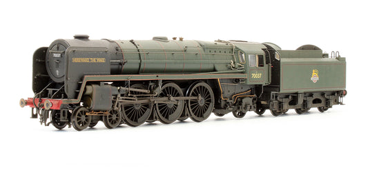 Pre-Owned BR Green 4-6-2 Britannia Class 'Hereward The Wake' 70037 Steam Locomotive - Custom Weathered