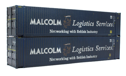 45ft High Cube Containers Malcolm Logistics 450033-3/002-2 - Weathered