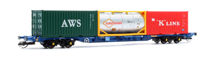 Touax KFA Container Wagon with 3x20 Containers