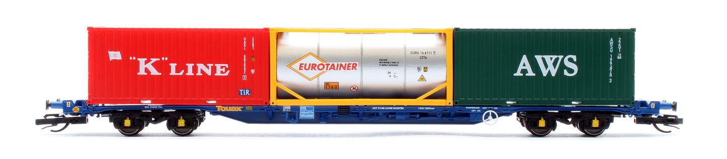 Touax KFA Container Wagon with 3x20 Containers