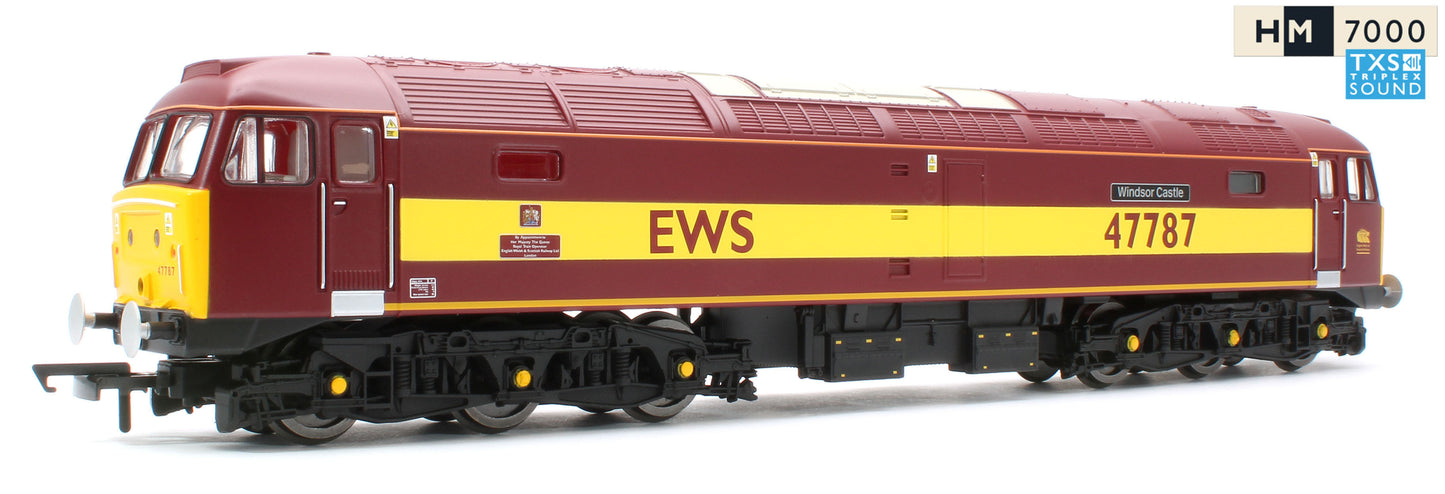 R30541TXS RailRoad Class 47/7 EWS 47787 'Windsor Castle' Diesel Locomotive - DCC Sound
