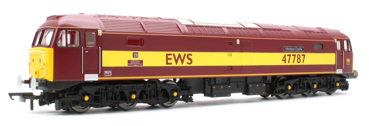 R30541 RailRoad Class 47/7 EWS 47787 'Windsor Castle' Diesel Locomotive
